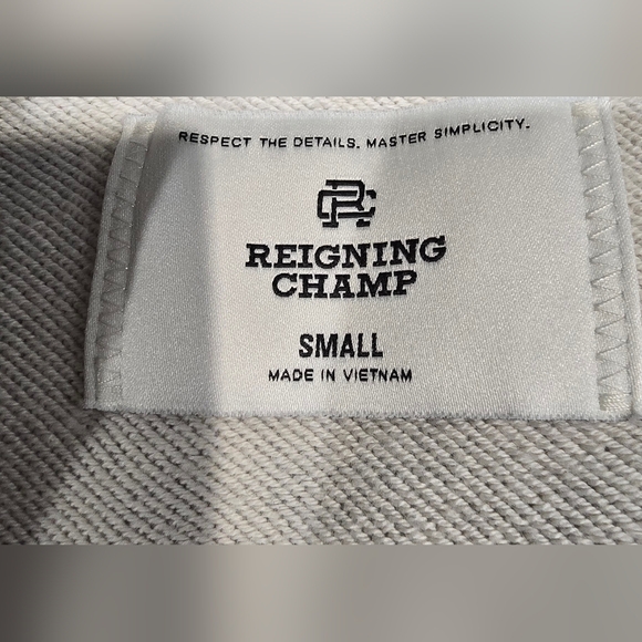 Reigning Champ Athletic Wear Grey Crewneck Sweatshirt Size Small - Picture 3 of 5